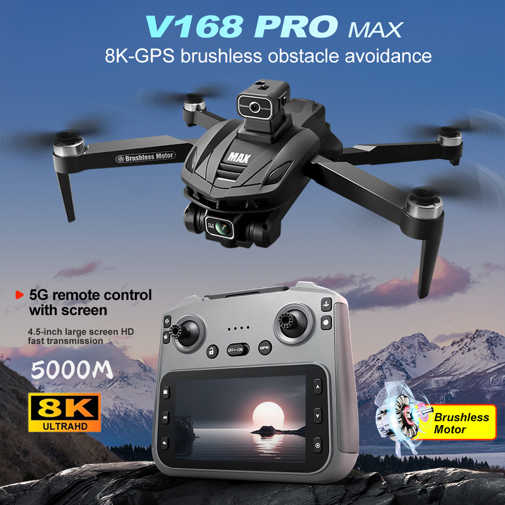 V168 PRO Max GPS Drone 8K Prof - Drone Gimbal Brushless recensione e prezzo